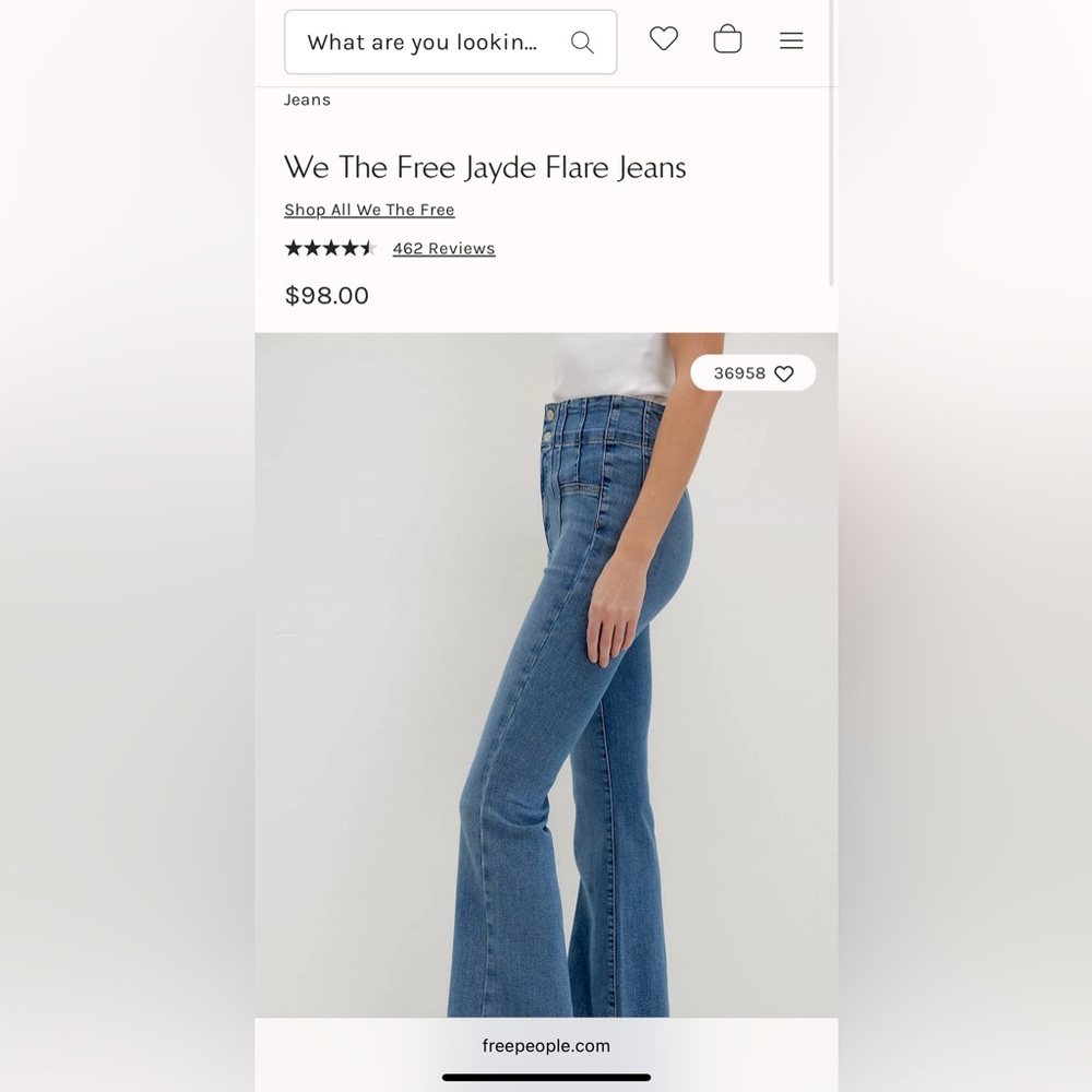 We The Free Jayde Flare Jeans in White
